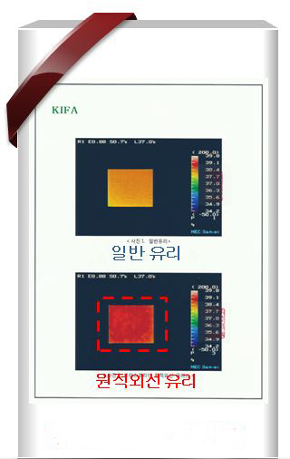 일반유리에 원적외선을 전사한 후 방사율 측정